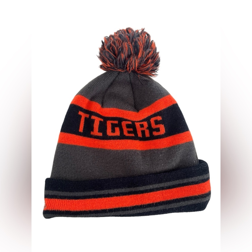 New Era Detroit Tigers Baseball Knit Winter Hat with Pom - Picture 4 of 5